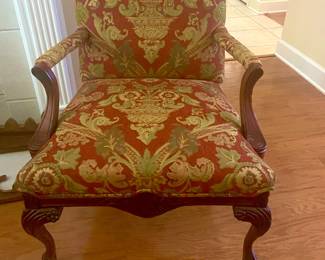 Upholstered Chippendale Arm Chair