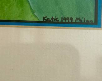 Watercolor, " Freedom" Signed Katie Milan