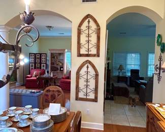 Architectural Iron Wood Wall Decor