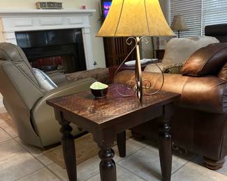 End Table Iron lamp