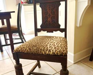 Carved Oak Side Chair