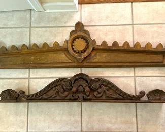 Carved architectural pediments