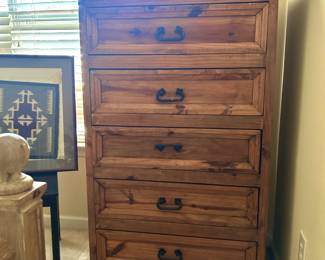 Pine 5 drawer Chest