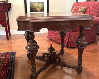 Walnut William and Mary Style Center Table