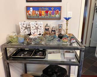 Industrial steel & Glass display 