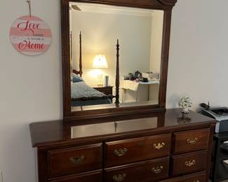 Cherry dresser with 8 drawers