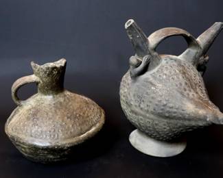 Two Huacos Blackware Vessels