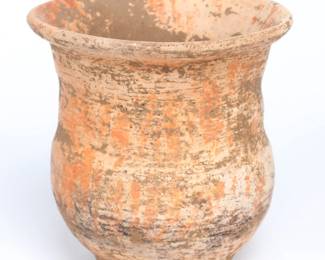 Rare Form Pre-Columbian Biped Jar