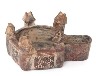 Byzantine Pottery Oil Lamp, ca. 7th to 8th Century AD