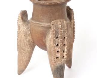 Costa Rican Polychrome Tripod Vessel, 500 AD