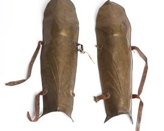 Brass Theatre Greaves for the Gladius, Victorian