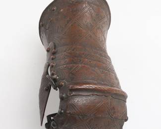 Museum  Antique Brass Electroplate Gauntlet, 19th C.