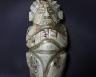 Unusual Pre-Columbian Style Jade Figure