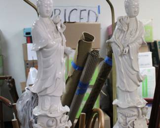 Gorgeous pair of blanc de chine lamps