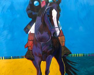 John Nieto signed and numbered 36x30 serigraph . Estimated value $2000 to $3000. Framed. Silent Auction item