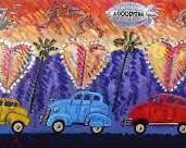 Frank Romero, "Going to the Olympics", 2012 Color Screen Print, signed, 41/75 ....Silent Auction item