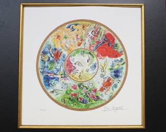 Marc Chagall print signed and numbered - Silent Auction item