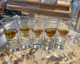 Hard rock shot glasses