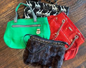 A real mink purse and designer bags!