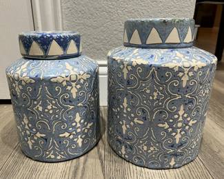 Beautiful blue and white ginger jars