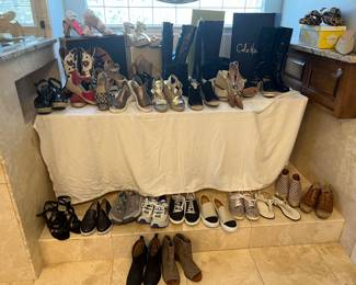 We have our own shoe store here. Lots to see and hopefully in your size.!