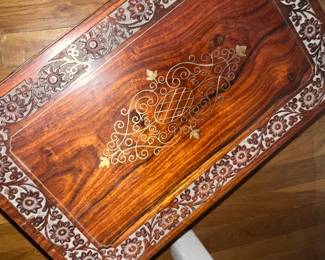 with inlaid designs