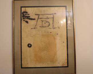 Framed embossed etching on paper, Homage to Albrecht Durer, signed lower right Clave (Antoni Clave, Catalan, 1913-2005),  AE Edition Artist Proof 