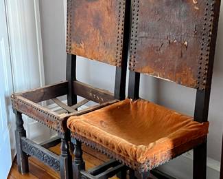 Super cool old chairs...zoom in for the detail