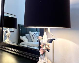 Pair of vintage bird lamps