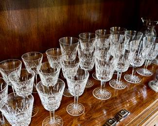 Waterford Lismore wine glasses, large and small