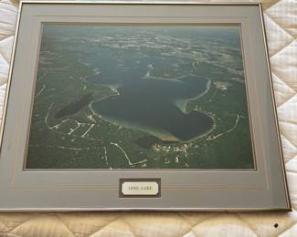 Long Lake Arial View Framed Photography Artwork