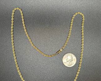 J3 - $900. 22" long 14kt gold chain. 