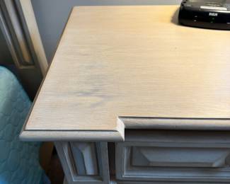 C9 - $250. PAIR of Thomasville Nightstands. Measures 18.5" deep x 32" wide x 32" tall. Both are in very good condition. One has slightly more wear on the top from drinks (has not damaged the wood - just discolored)