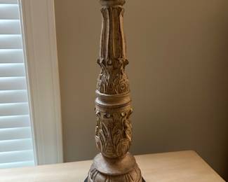 C10 - $50. PAIR of Table Lamps. Shades are in great condition. Measures 30" tall. 