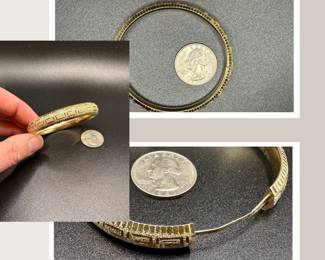 J2 - $700.  A & S 14kt gold bangle bracelet. 