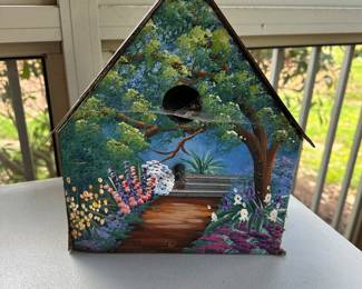 C182 - $10 Bird House has been used on the ground as a decoration so the bottom is rotted. 