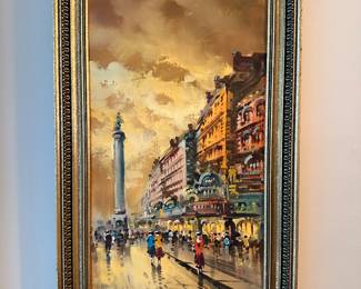 C50 - $100. Original Painting on Canvase. Signed Antonio DeVity. Measures 15.5" x 27.5". 