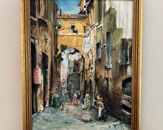 C21 - $125. J. Hill original Painting. Measures 20.5" x 26.5"