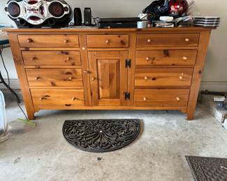 C119 - $100 Ethan Allen Dresser. Has been used in the garage for storage. In good condition. All drawers slide. 