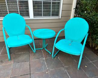 C175 - $60. Reproduction Set. Does have minor rust on the feet - still sturdy. 