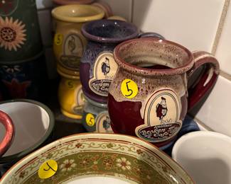C139 - $5 each Broken Egg Cafe Pottery Mugs