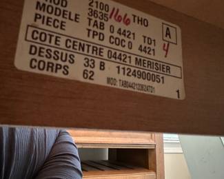 C5 - $350. Farm Style Dining Table with Leaf. 2 Captains Chairs 4 regular chairs. Measures 44" wide x 64" long + leaf is 18".  Top is in good condition but does have a few minor marks.  It includes the table protector. 