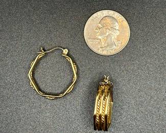 J4 - $220. 14kt gold 1" hoops. 