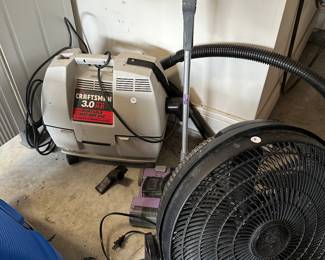 C129 - $10 Shop Vac.  $8 Fan. 