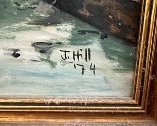 C21 - $125. J. Hill original Painting. Measures 20.5" x 26.5"