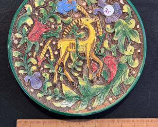C16 - $30 - Made in Italy Terra Cotta Plate (can be wall hung) #360/402. 