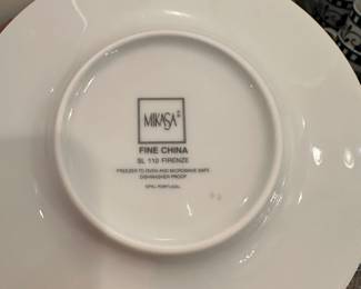 C67 - $450. 59 Pieces of Mikasa Firenze China. Service for 10 -1 salad plate. 