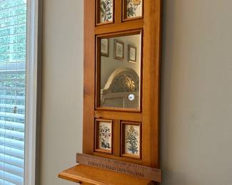 C61 - $20. Small Wall Shelf with Mirror. 