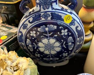 C150 - $10 Blue & White Vessel. 