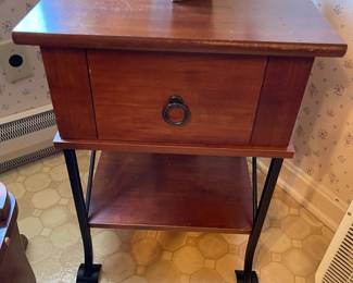 Wood and Iron Side Table